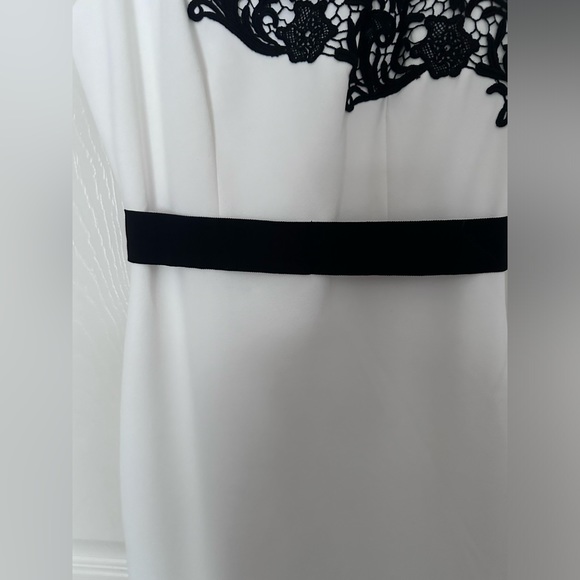 Size 4 White with black lace dress. In perfect condition. - Picture 2 of 10